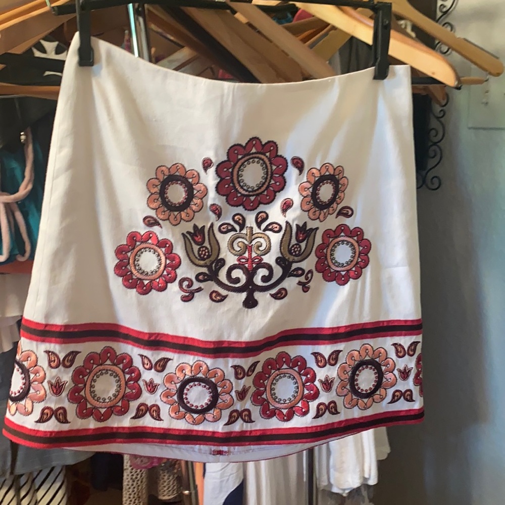 Embroidered Mini Skirt